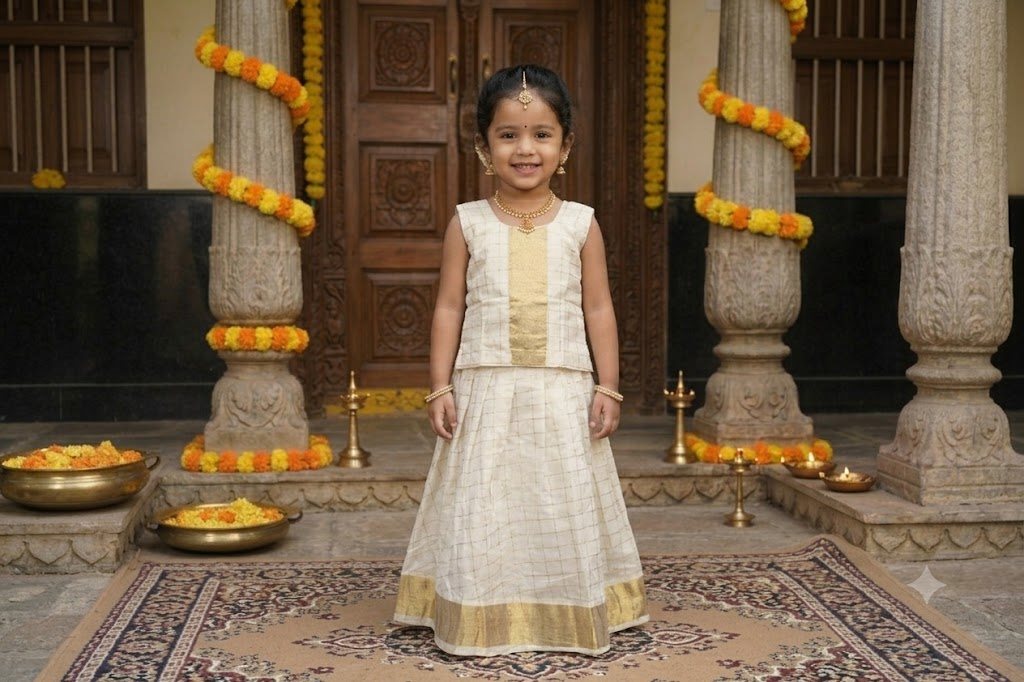 Timeless_Grace:_Authentic_Kasavu_Checks_Pattu_Pavada_&_Handcrafted_South_Indian_Ethnic_Wear