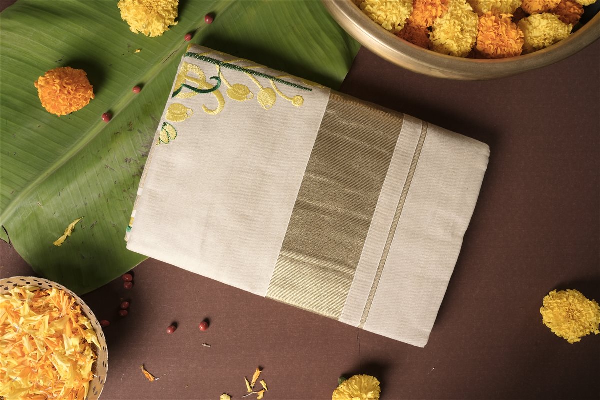 Embroidery_Kanipoo_Cotton_Saree_(Golden)